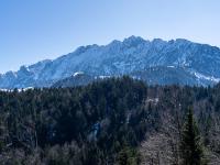 Terrassen Ausblick vom Berghaus Aschenbrenner zum Wilden Kaiser
